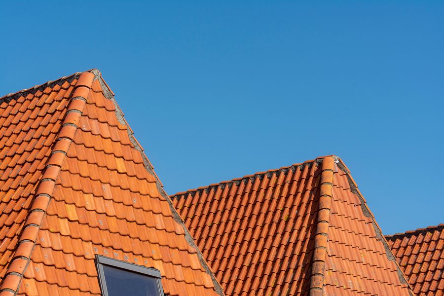 Roofing repair work being carried out on a property